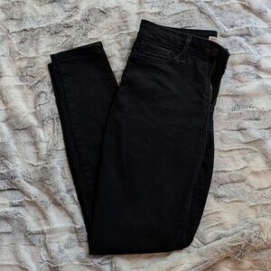 Signature by Levi Strauss High Rise Skinny Black Denim Jeans 29 8